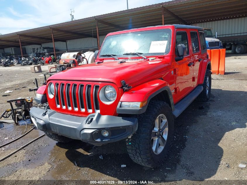 2019 Jeep Wrangler Unlimited Sahara 4X4 VIN: 1C4HJXEN3KW516270 Lot: 40317029