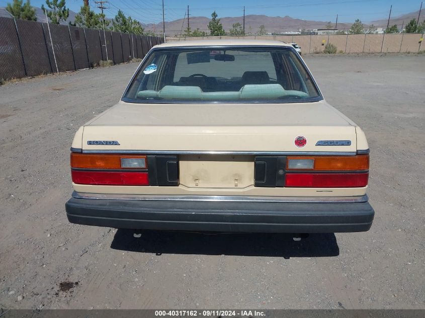 1983 Honda Accord VIN: JHMSZ5422DC183749 Lot: 40317162