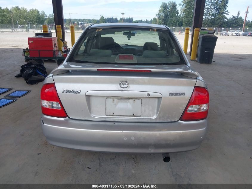 2002 Mazda Protege Dx/Es/Lx VIN: JM1BJ226X21629863 Lot: 40317165