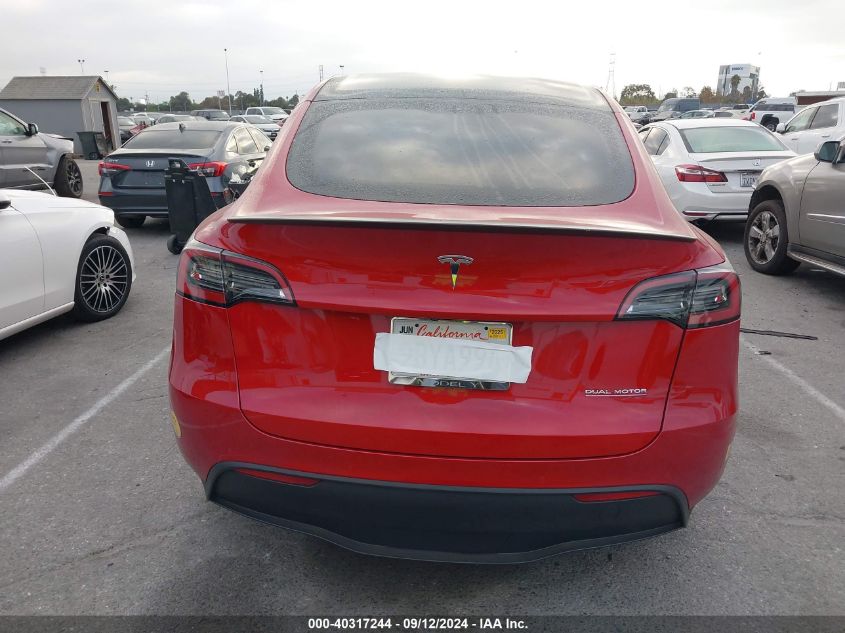 2022 Tesla Model Y Performance Dual Motor All-Wheel Drive VIN: 7SAYGDEF5NF487808 Lot: 40317244