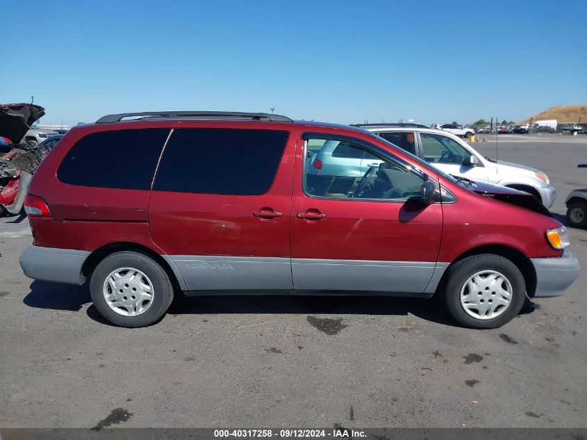 2001 Toyota Sienna Le VIN: 4T3ZF13C91U410018 Lot: 40317258