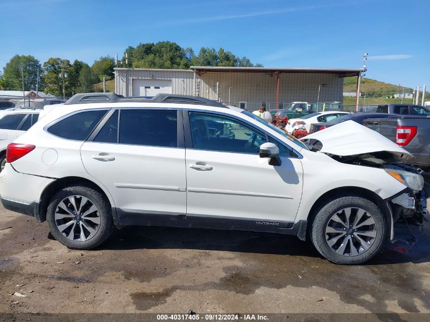 2016 Subaru Outback 2.5I Limited VIN: 4S4BSANC5G3299842 Lot: 40317405