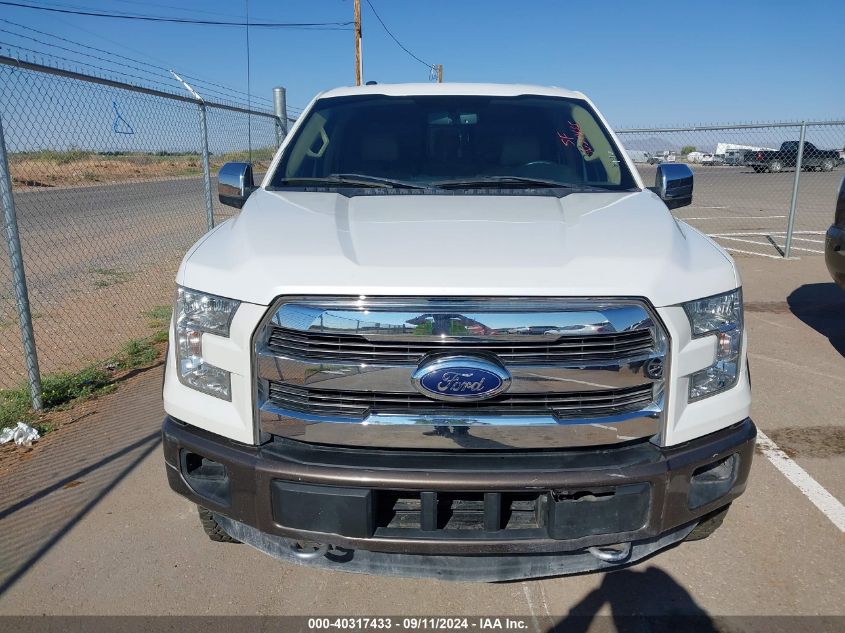 2015 Ford F-150 Lariat VIN: 1FTEW1EGXFKD27678 Lot: 40317433