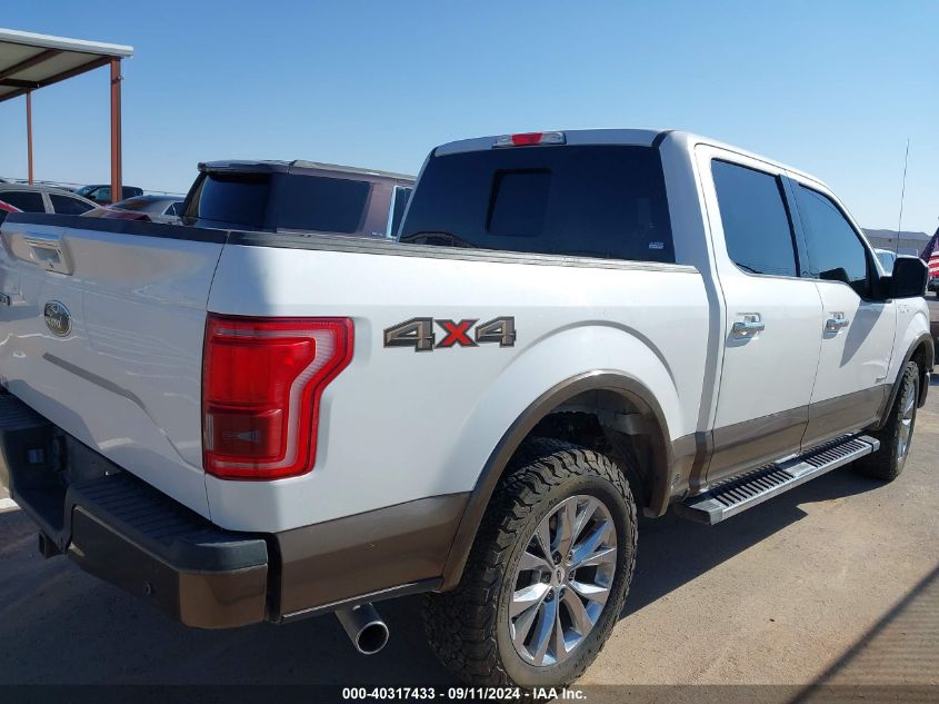 2015 Ford F-150 Lariat VIN: 1FTEW1EGXFKD27678 Lot: 40317433