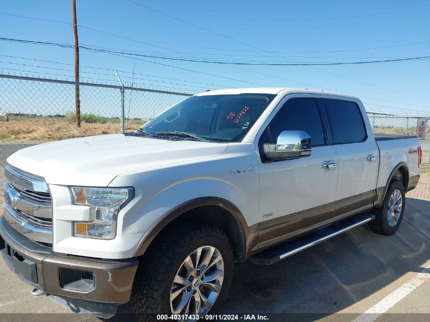 2015 Ford F-150 Lariat VIN: 1FTEW1EGXFKD27678 Lot: 40317433