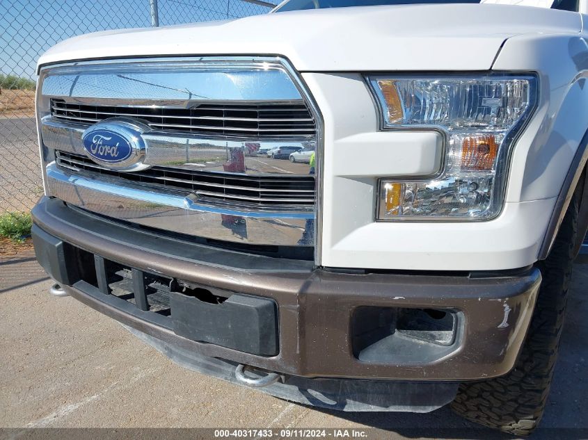 2015 Ford F-150 Lariat VIN: 1FTEW1EGXFKD27678 Lot: 40317433