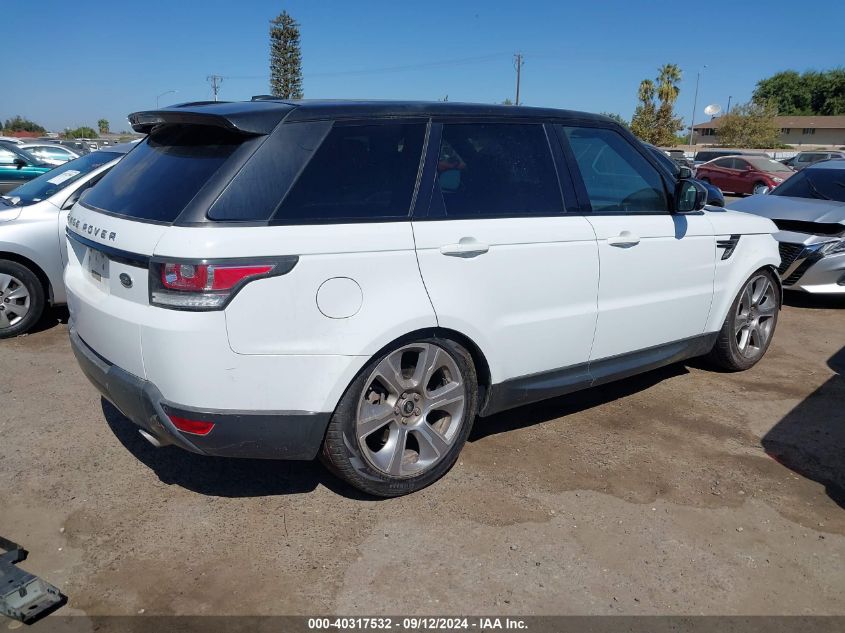 2015 Land Rover Range Rover Sport 3.0L V6 Supercharged Hse VIN: SALWR2VF4FA608852 Lot: 40317532