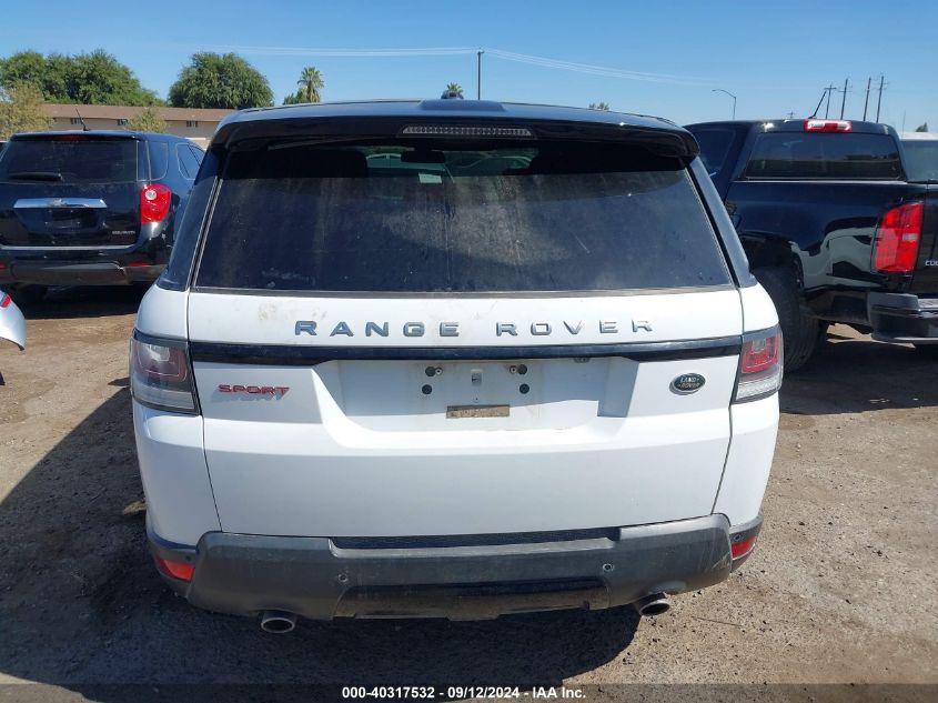 2015 Land Rover Range Rover Sport 3.0L V6 Supercharged Hse VIN: SALWR2VF4FA608852 Lot: 40317532