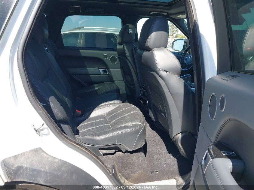 2015 Land Rover Range Rover Sport 3.0L V6 Supercharged Hse VIN: SALWR2VF4FA608852 Lot: 40317532