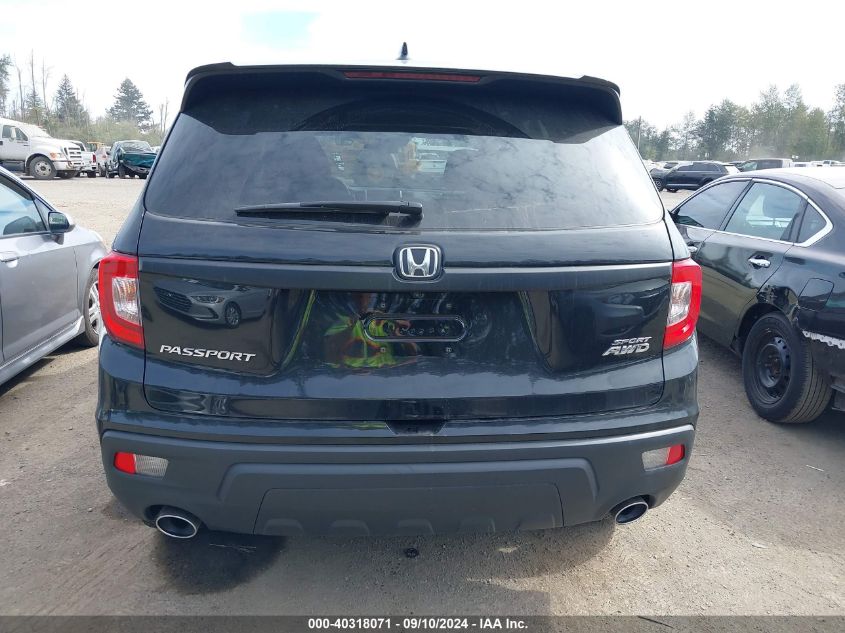 2019 Honda Passport Sport VIN: 5FNYF8H21KB020753 Lot: 40318071