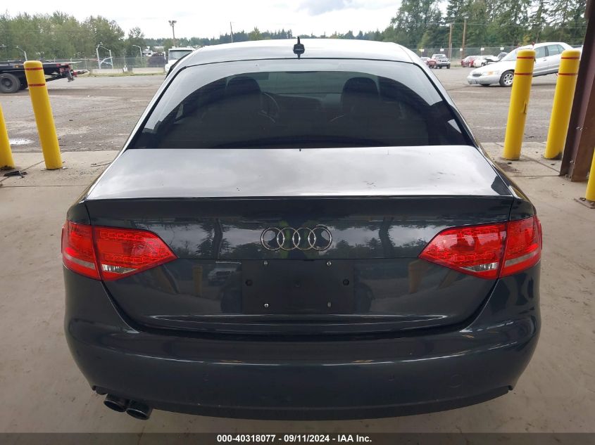 2010 Audi A4 Premium Plus VIN: WAUFFAFL0AN059907 Lot: 40318077