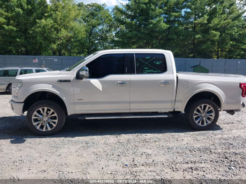 2015 Ford F-150 Lariat VIN: 1FTEW1EG1FKE95242 Lot: 40318885