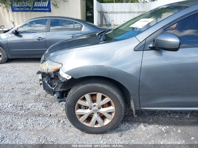 2013 Nissan Murano S VIN: JN8AZ1MU6DW214284 Lot: 40318886