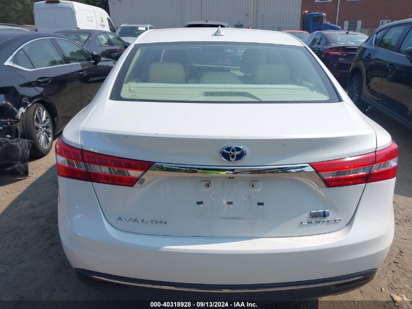 2014 Toyota Avalon Hybrid Hybrid/Prem/Tour/Ltd VIN: 4T1BD1EB0EU035209 Lot: 40318928