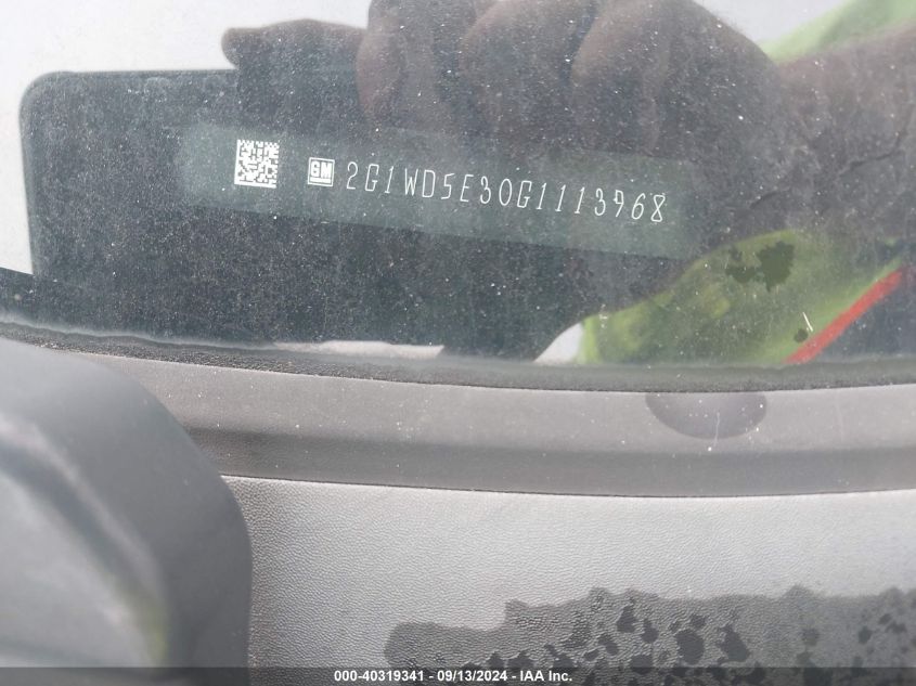 2G1WD5E30G1113968 2016 Chevrolet Impala Limited Police