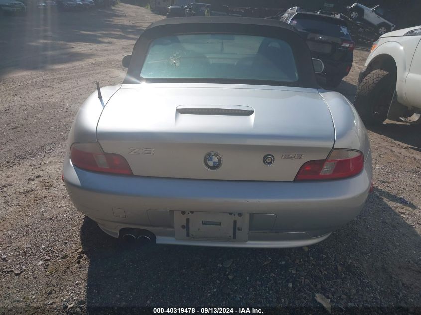 2000 BMW Z3 2.8 VIN: 4USCH334XYLF71489 Lot: 40319478