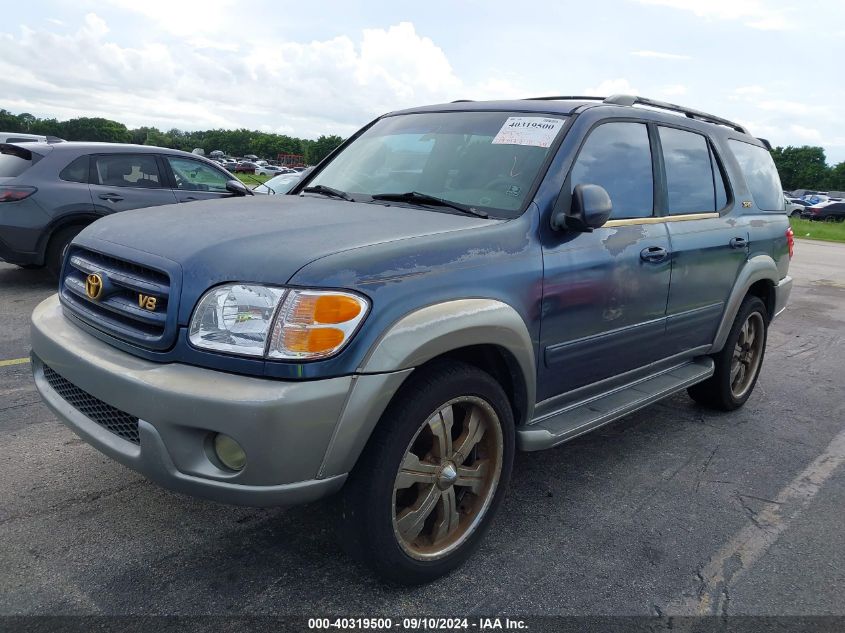 2002 Toyota Sequoia Sr5 VIN: 5TDZT34A92S065626 Lot: 40319500