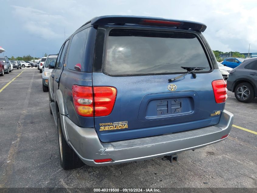 2002 Toyota Sequoia Sr5 VIN: 5TDZT34A92S065626 Lot: 40319500