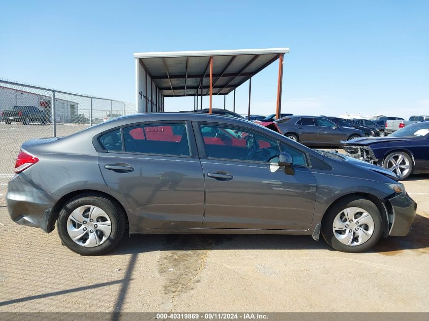 2013 Honda Civic Lx VIN: 2HGFB2F5XDH602541 Lot: 40319869