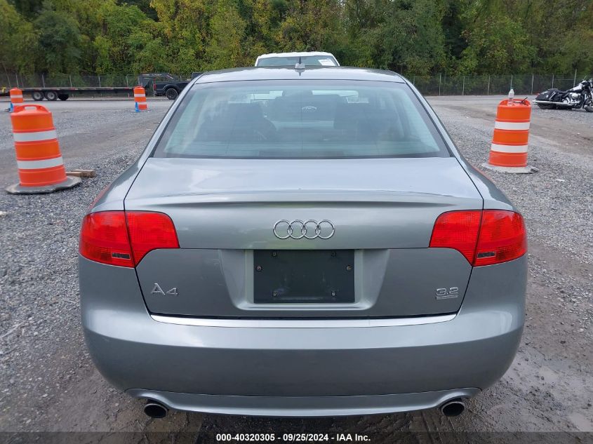 2008 Audi A4 3.2 VIN: WAUDH78E58A028981 Lot: 40320305