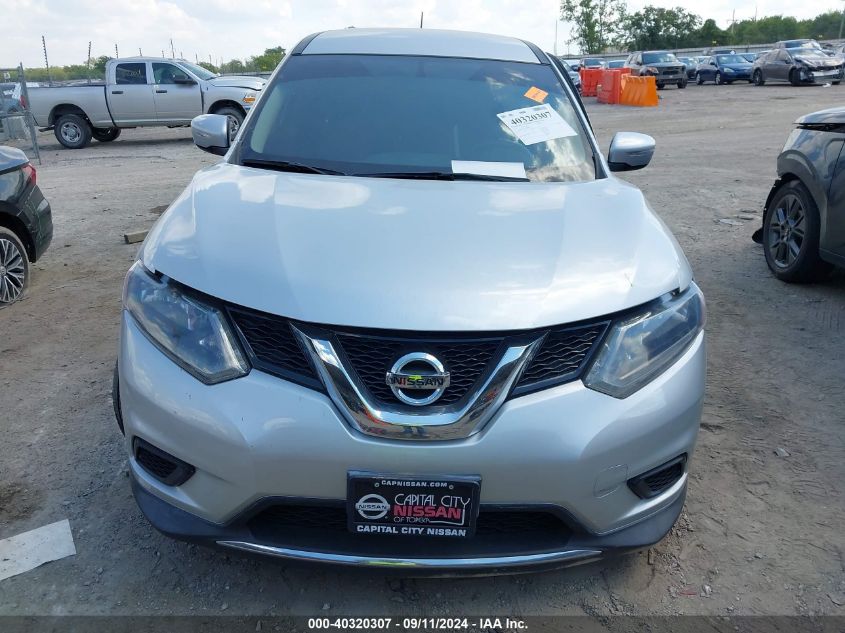 2015 Nissan Rogue S/Sl/Sv VIN: KNMAT2MT7FP580925 Lot: 40320307