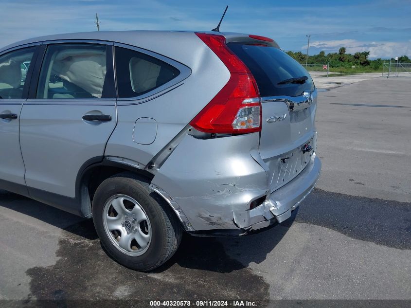 2015 Honda Cr-V Lx VIN: 2HKRM3H31FH504225 Lot: 40320578