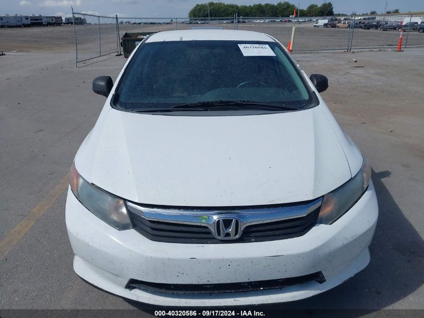 2012 Honda Civic Lx VIN: 19XFB2F58CE032936 Lot: 40320586