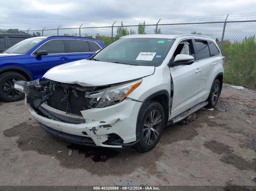 2016 TOYOTA HIGHLANDER XLE V6 - 5TDKKRFH3GS167108