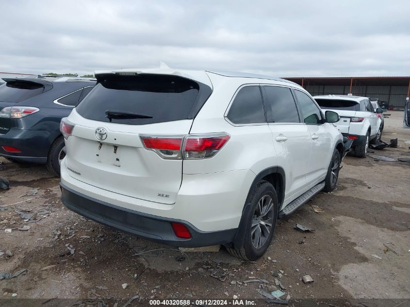 2016 TOYOTA HIGHLANDER XLE V6 - 5TDKKRFH3GS167108