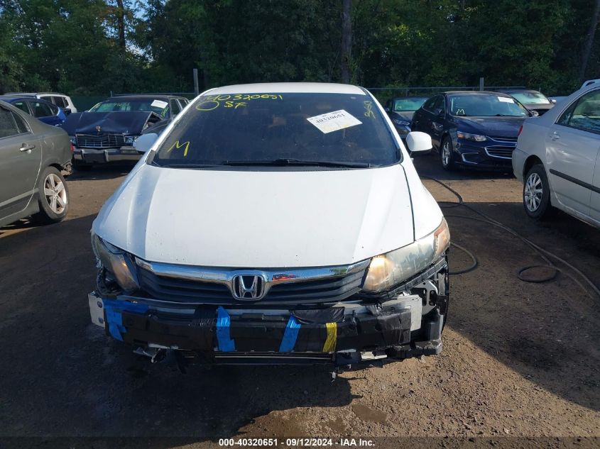 2012 Honda Civic Lx VIN: 19XFB2F59CE384505 Lot: 40320651