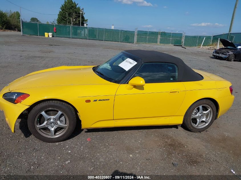 2001 Honda S2000 VIN: JHMAP11481T009549 Lot: 40320807