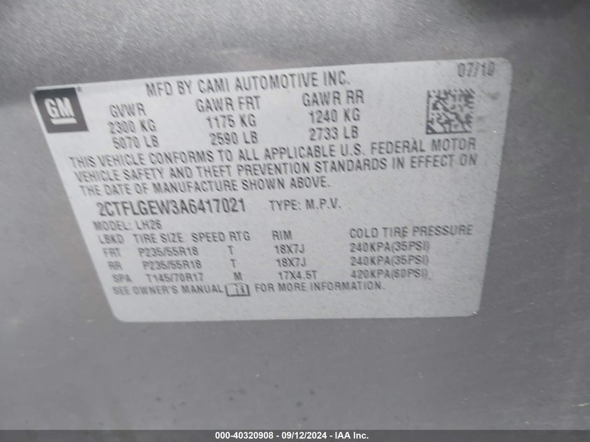 2CTFLGEW3A6417021 2010 GMC Terrain Slt-1