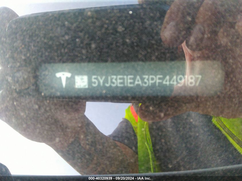 2023 TESLA MODEL 3 REAR-WHEEL DRIVE - 5YJ3E1EA3PF449187