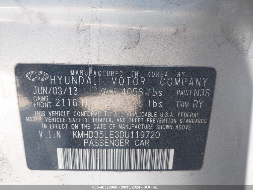 KMHD35LE3DU119720 2013 Hyundai Elantra Gt