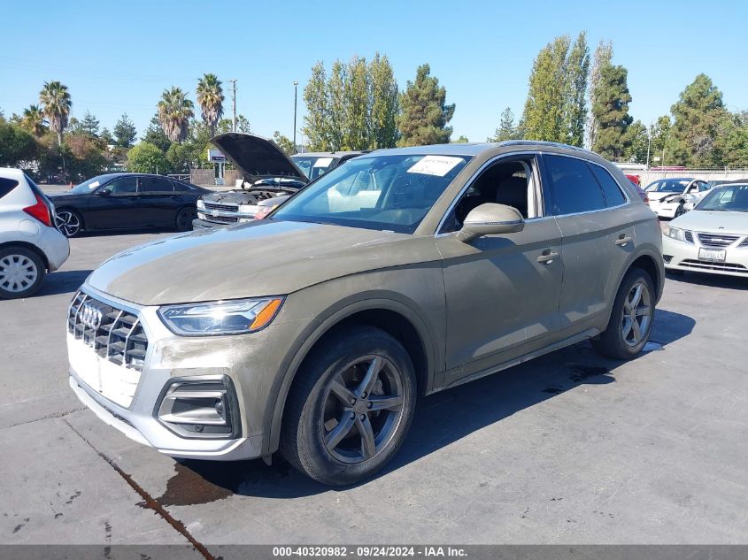 2022 Audi Q5 Premium 40 Tfsi Quattro S Tronic VIN: WA1ABAFY4N2075937 Lot: 40320982