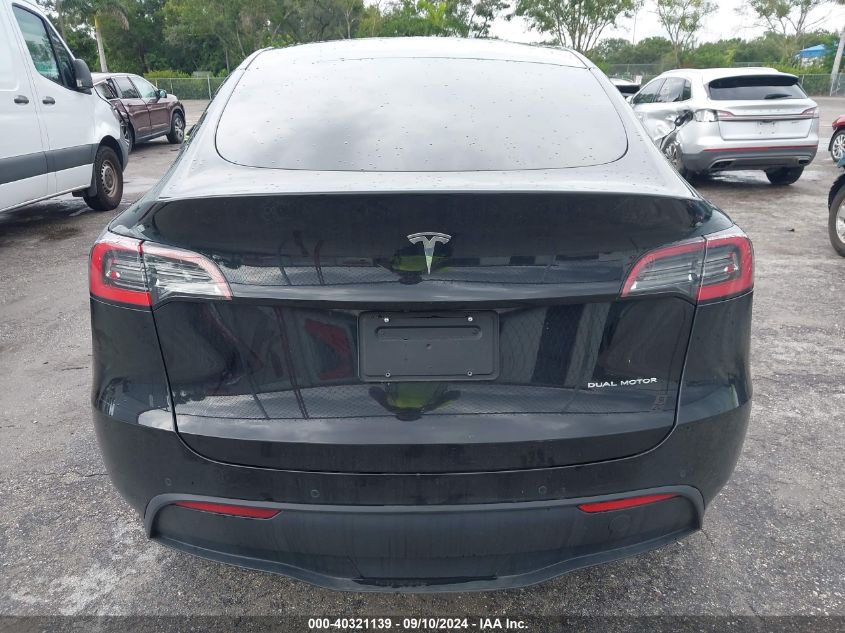 2021 Tesla Model Y Long Range Dual Motor All-Wheel Drive VIN: 5YJYGDEE9MF077127 Lot: 40321139