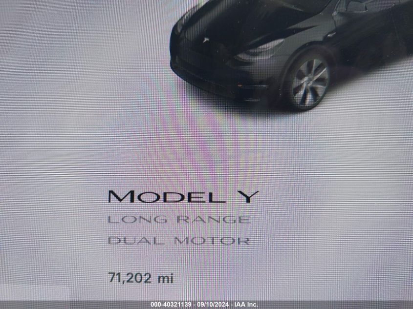 2021 Tesla Model Y Long Range Dual Motor All-Wheel Drive VIN: 5YJYGDEE9MF077127 Lot: 40321139