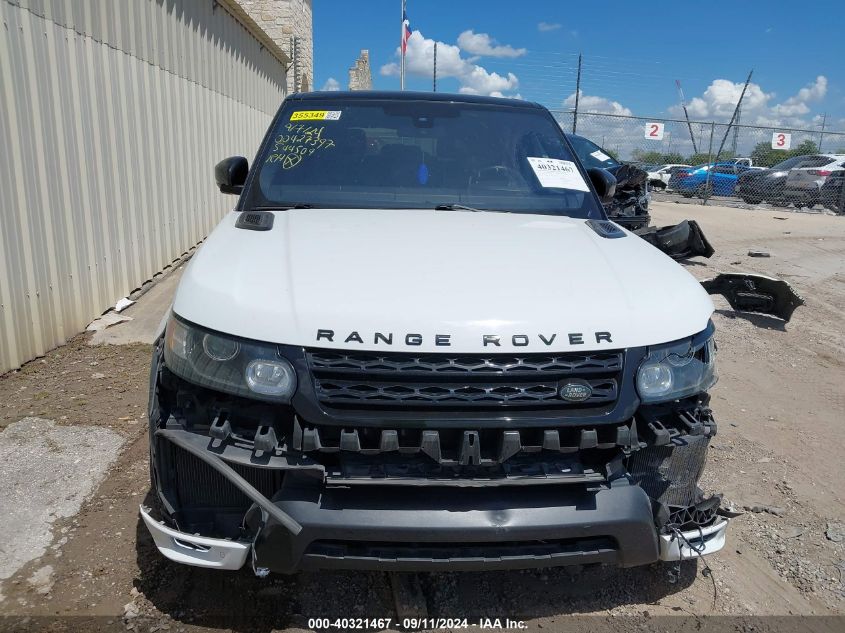 2016 Land Rover Range Rover Sport 3.0L V6 Supercharged Hse VIN: SALWS2VF2GA544509 Lot: 40321467