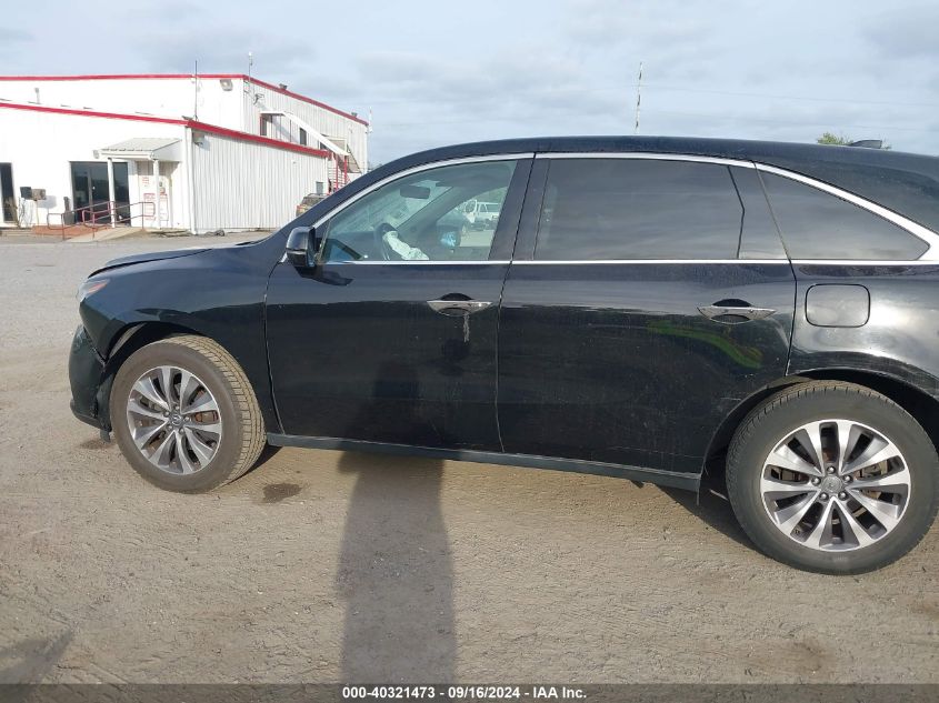 2016 Acura Mdx Technology VIN: 5FRYD4H49GB026516 Lot: 40321473