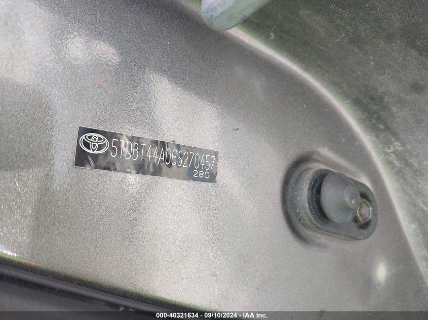 5TDBT44A06S270457 2006 Toyota Sequoia Sr5 V8