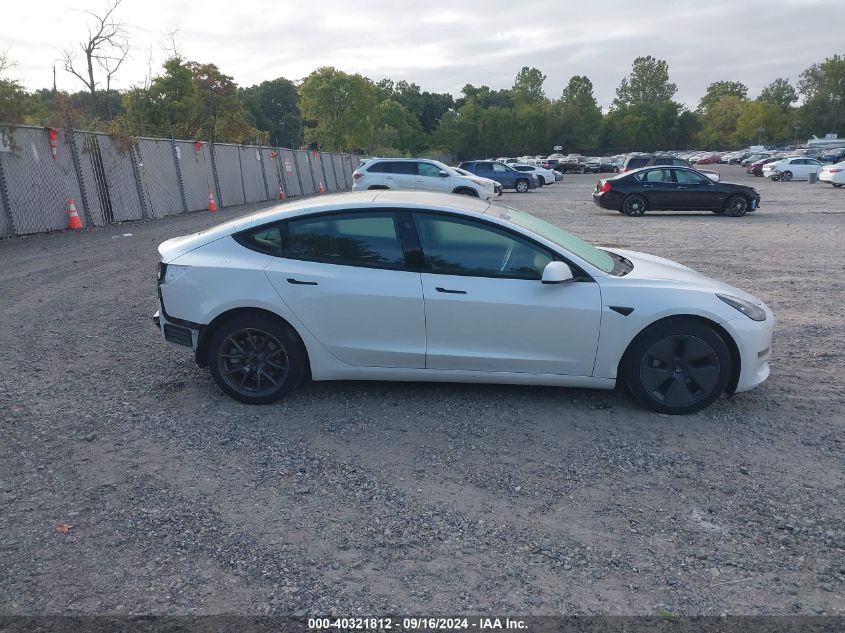 2021 Tesla Model 3 Standard Range Plus Rear-Wheel Drive VIN: 5YJ3E1EA4MF062840 Lot: 40321812