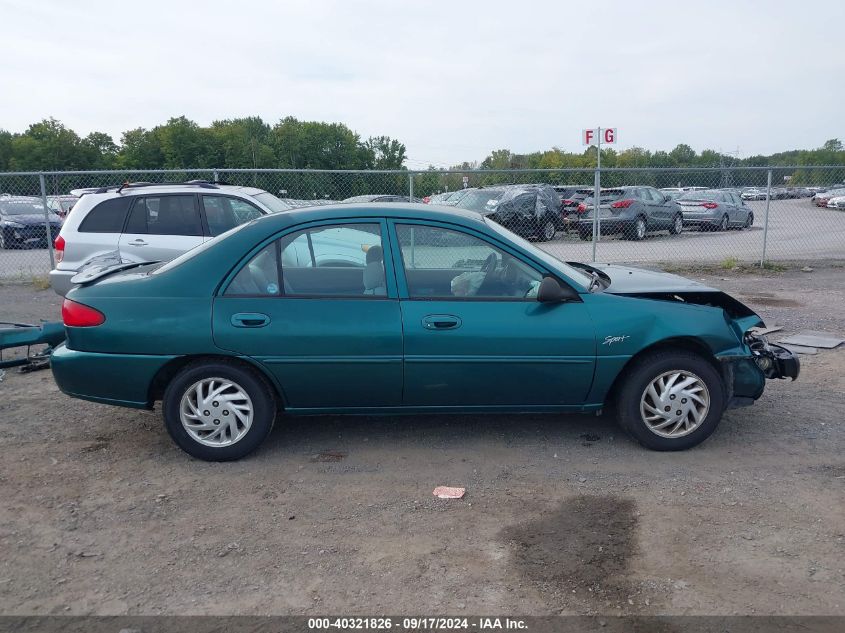 1998 Ford Escort Se VIN: 1FAFP13P3WW302088 Lot: 40321826