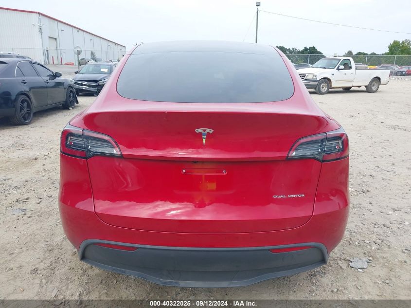 2023 Tesla Model Y Awd/Long Range Dual Motor All-Wheel Drive VIN: 7SAYGDEE0PA161356 Lot: 40322025