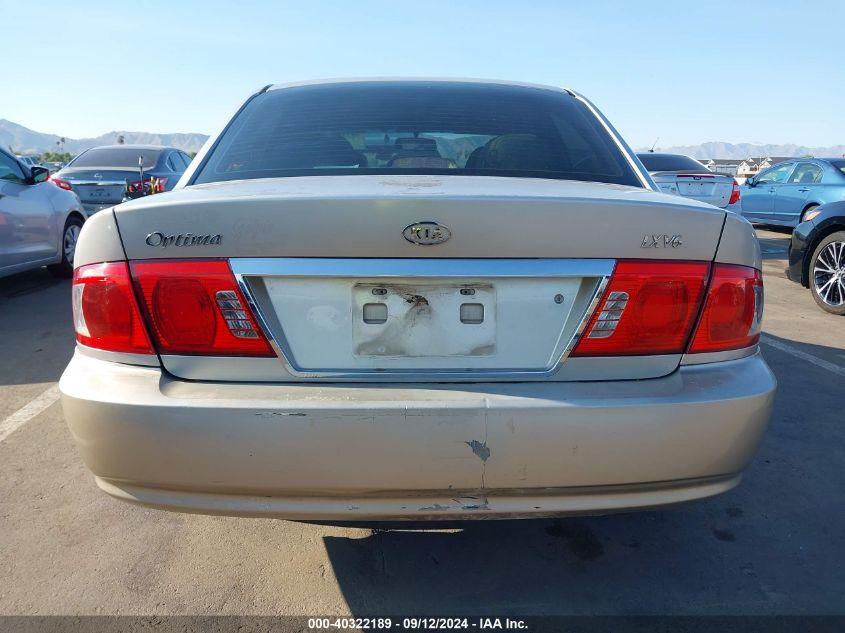 2004 Kia Optima Ex V6/Lx V6 VIN: KNAGD128945265937 Lot: 40322189