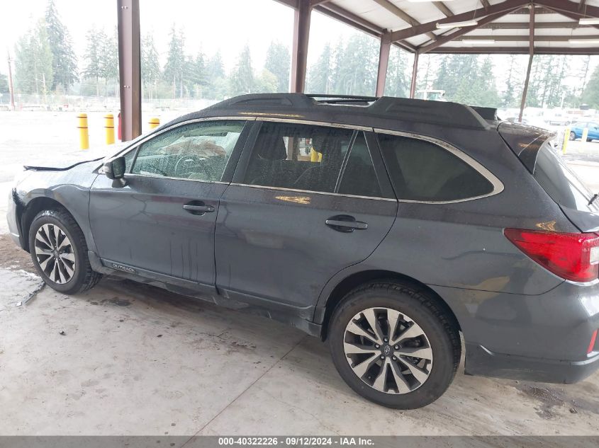 2017 Subaru Outback 2.5I Limited VIN: 4S4BSANC1H3336872 Lot: 40322226