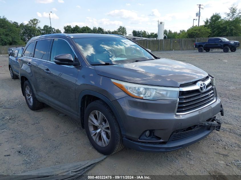 2015 TOYOTA HIGHLANDER XLE V6 - 5TDJKRFH6FS159613