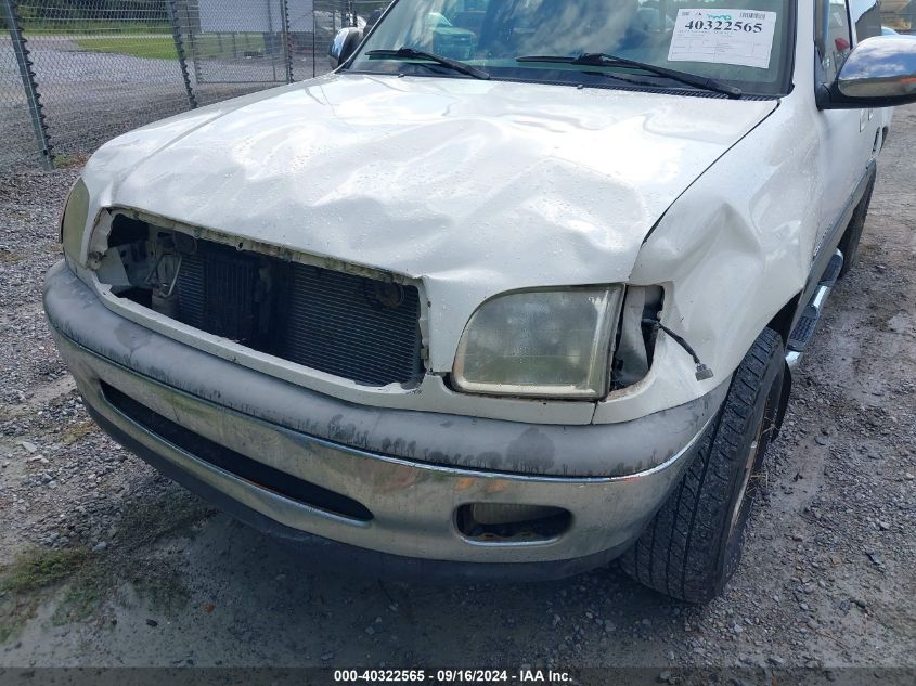 2000 Toyota Tundra Sr5 V8 VIN: 5TBRT3416YS090517 Lot: 40322565