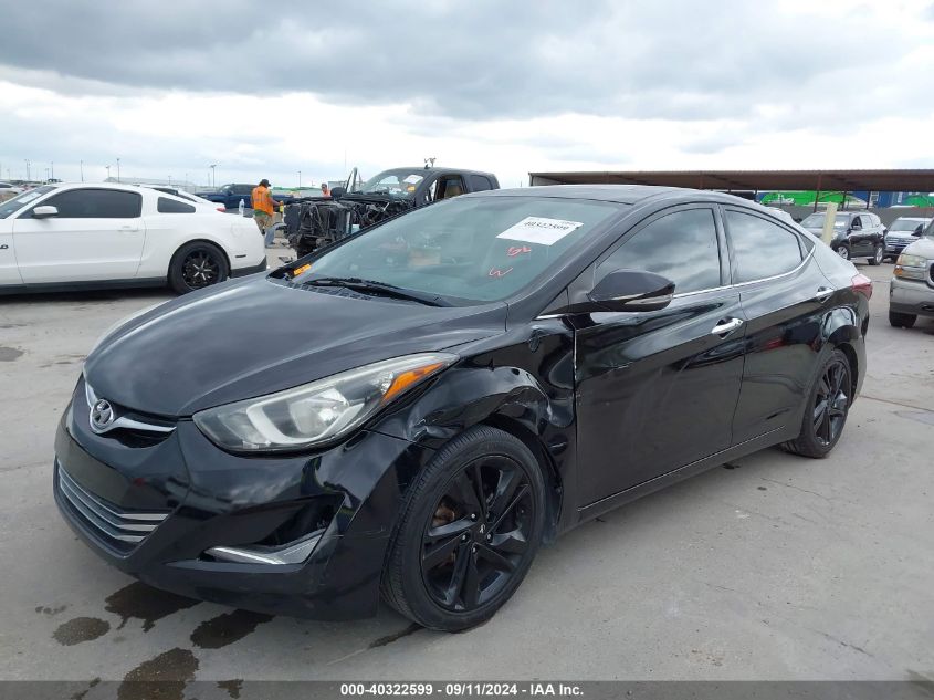 2014 Hyundai Elantra Limited VIN: KMHDH4AE4EU072021 Lot: 40322599