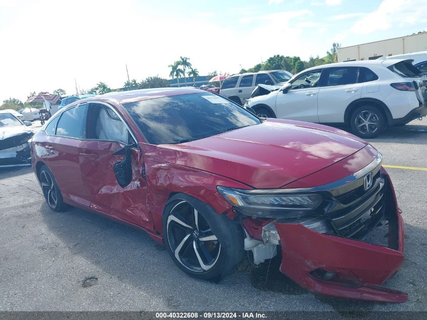 2021 Honda Accord Sport 2.0T VIN: 1HGCV2F39MA001757 Lot: 40322608