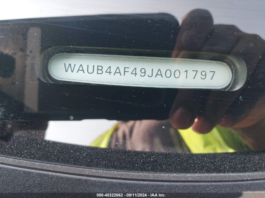 WAUB4AF49JA001797 2018 Audi S4 Premium Plus